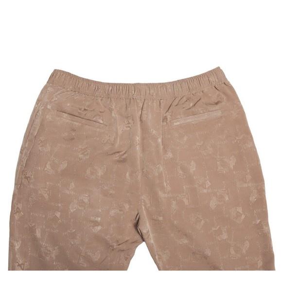 Mens Pants Joggers Beige Polyester Drawstring Loose Harem Casual Beach Large - Picture 5 of 6